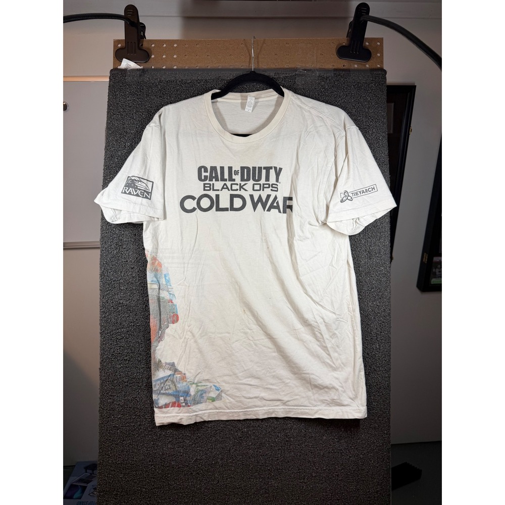 Next Level Call of Duty T-Shirt Mens M White Black Ops Cold War Graphic Tee